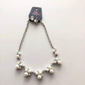 Paparazzi faux pearl necklace & earrings set